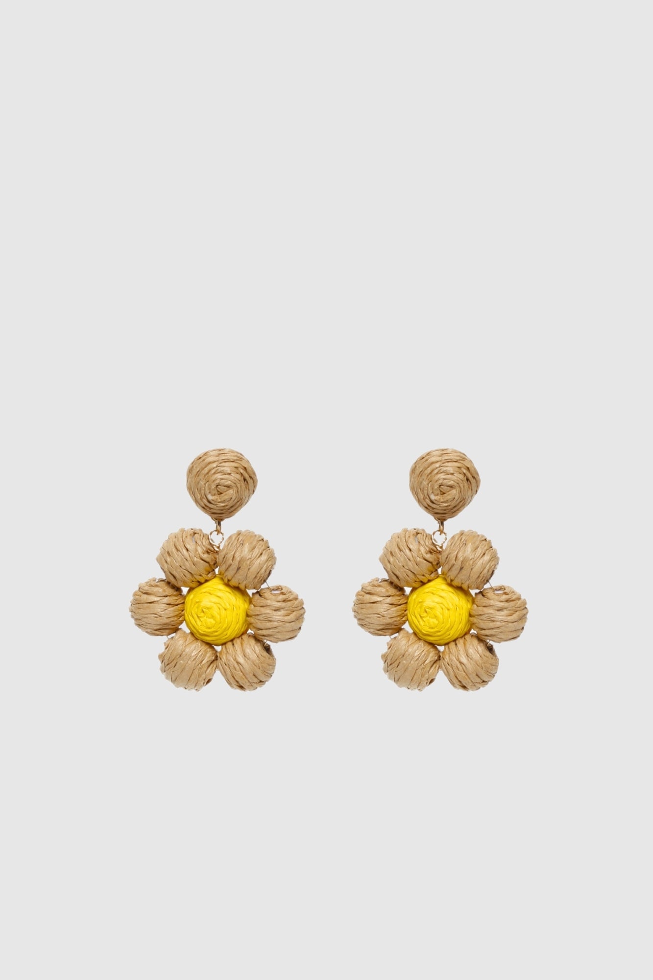PENDIENTES RAFIA FLOR