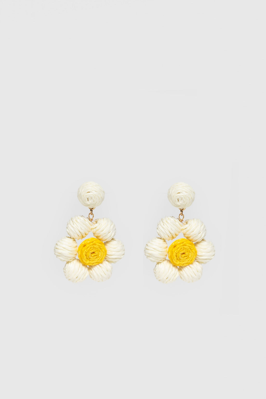 PENDIENTES RAFIA FLOR